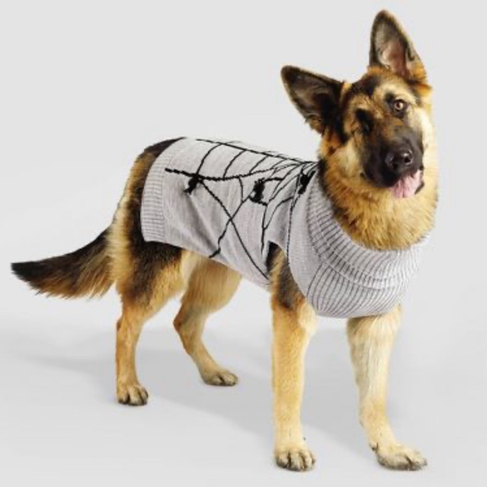 Hyde and Eek! Spiderweb Dog Sweater